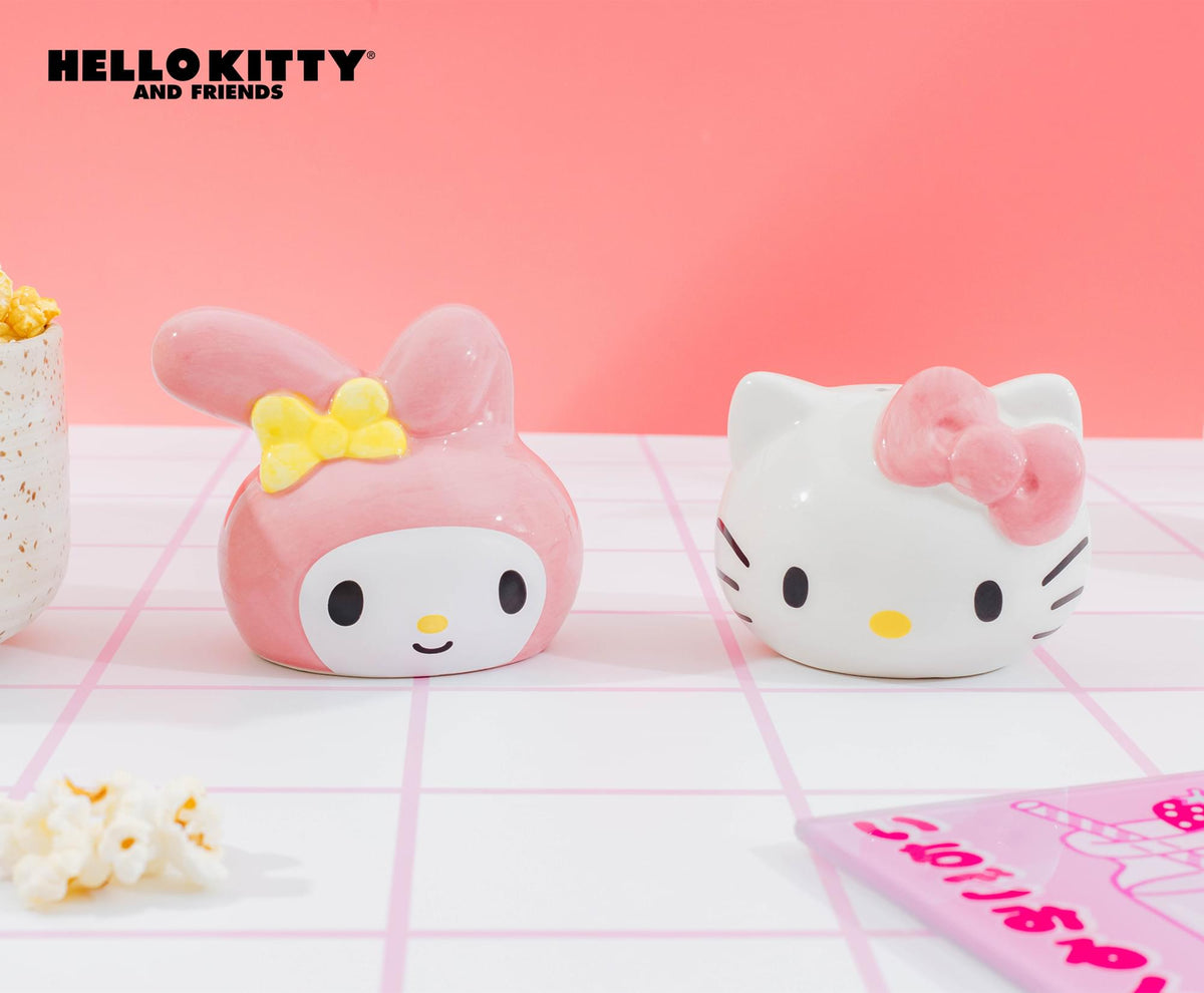 Sanrio Hello Kitty and My Melody Ceramic Salt and Pepper Shaker Set