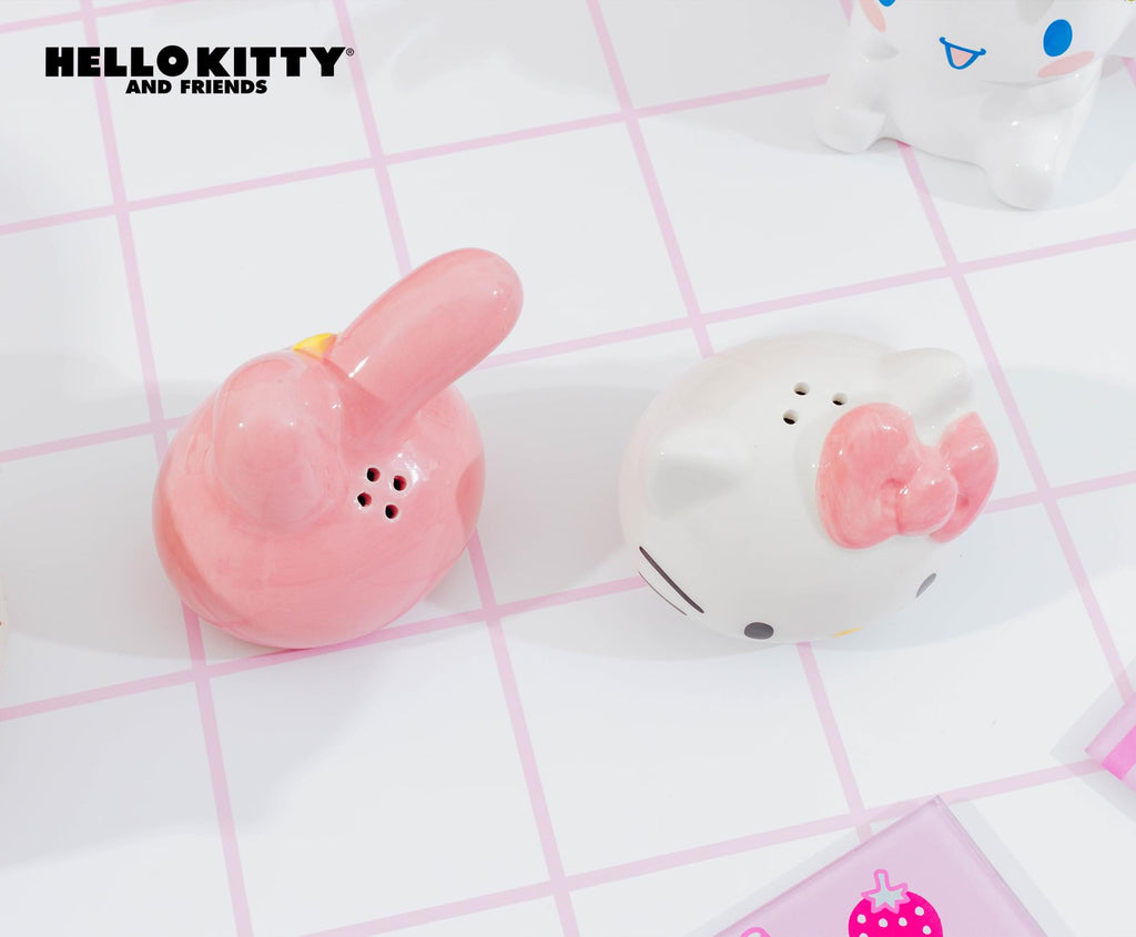 Sanrio Hello Kitty and My Melody Ceramic Salt and Pepper Shaker Set