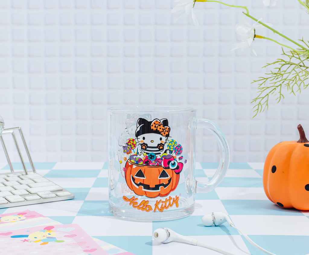 Sanrio Hello Kitty Halloween Glass Mug | Holds 18 Ounces