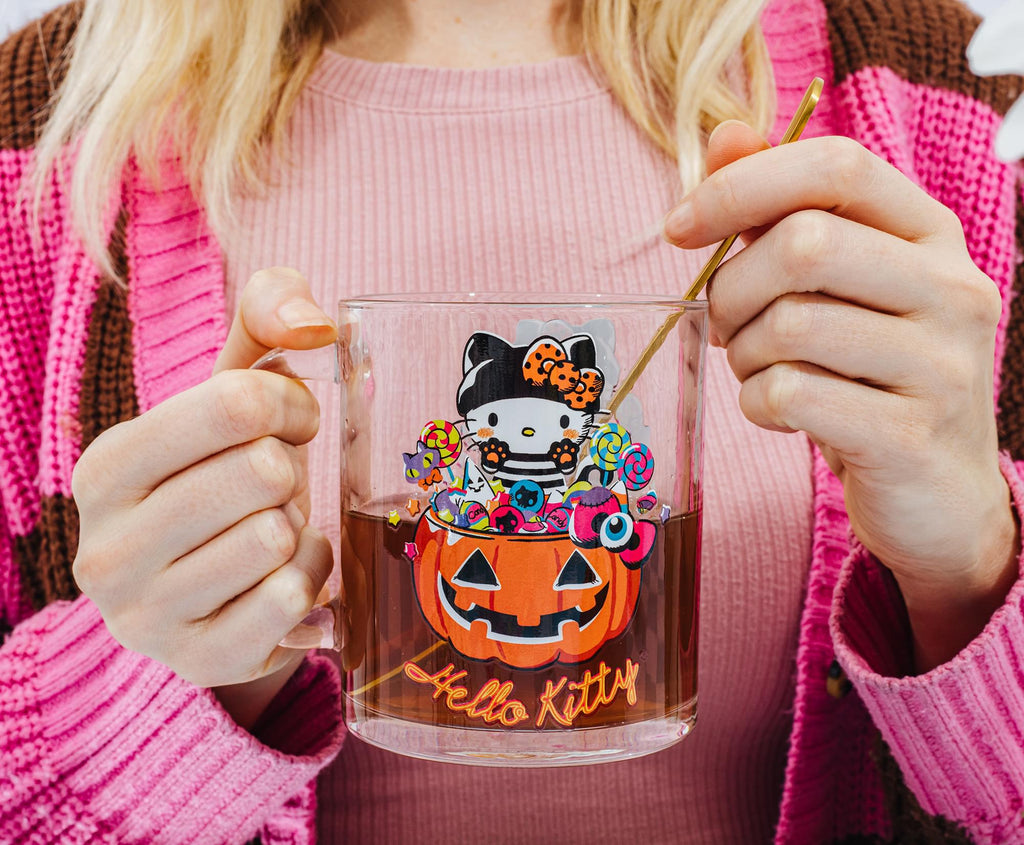 Sanrio Hello Kitty Halloween Glass Mug | Holds 18 Ounces