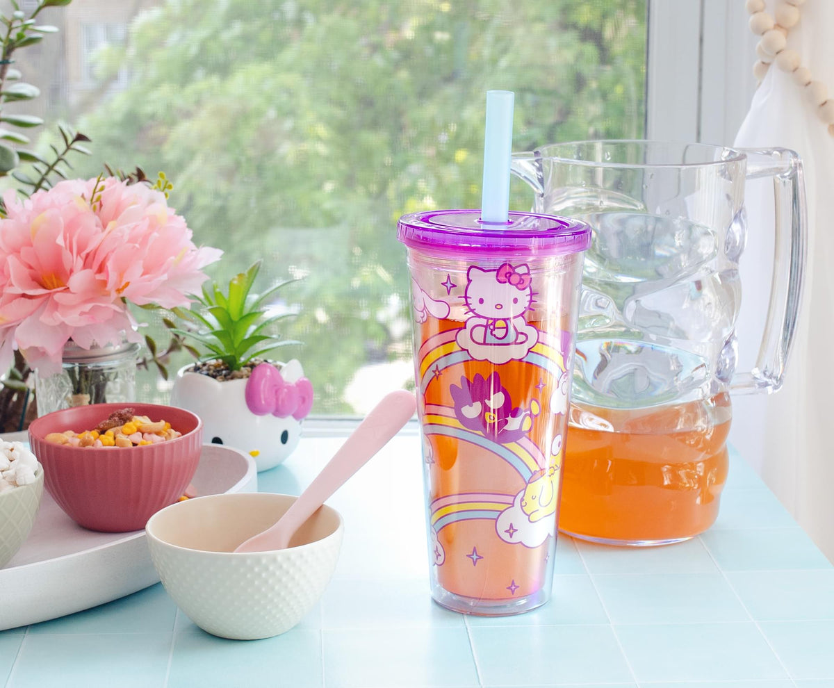 Sanrio Hello Kitty and Friends Carnival Cup With Lid and Straw | Holds 24 Ounces