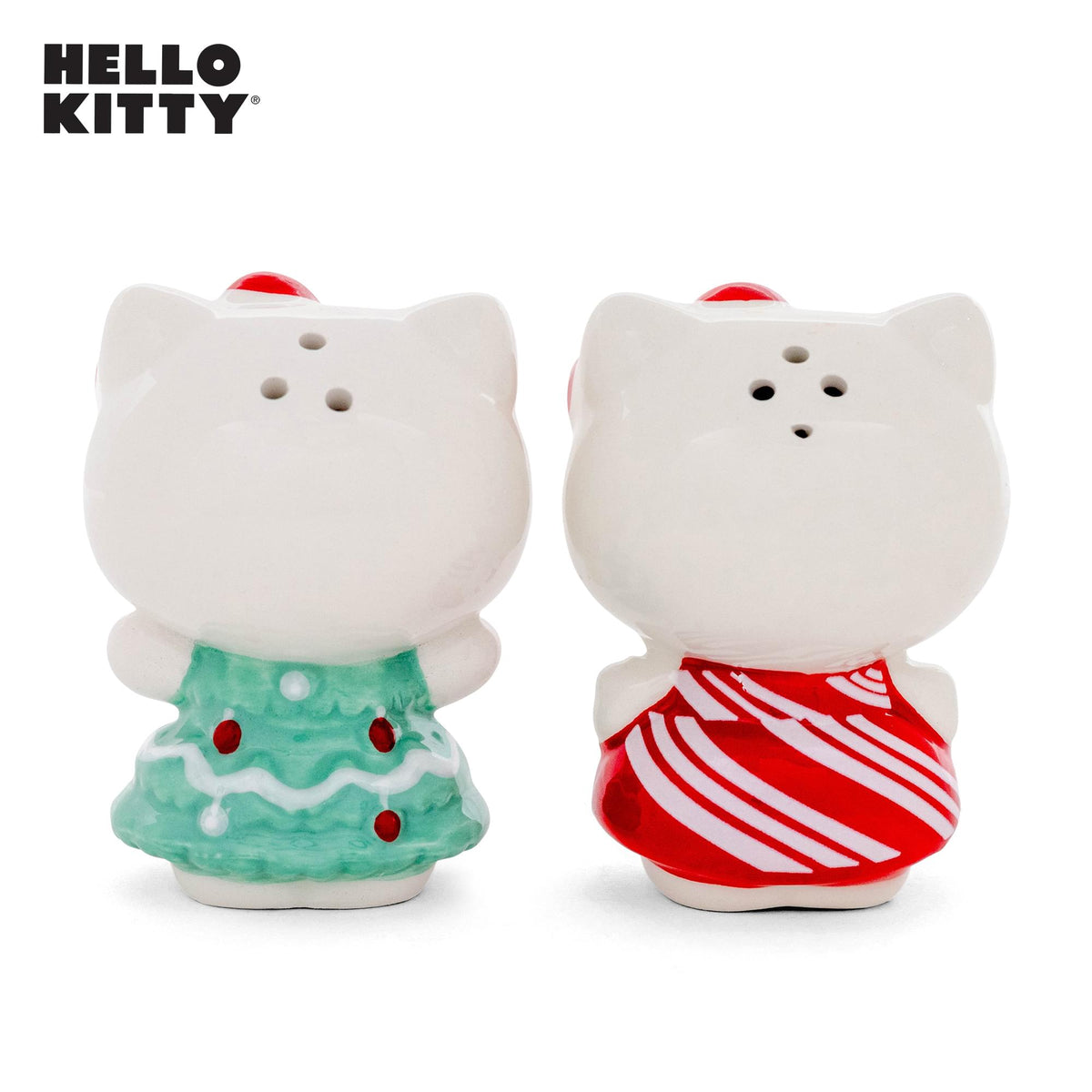 Sanrio Hello Kitty Holiday Dresses Ceramic Salt and Pepper Shaker Set