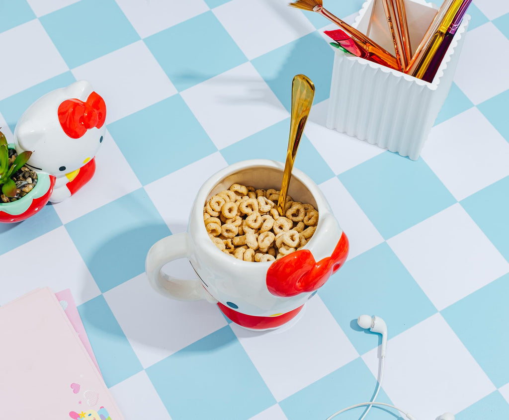Sanrio Hello Kitty Red Dress Sculpted Ceramic Mug | Holds 20 Ounces