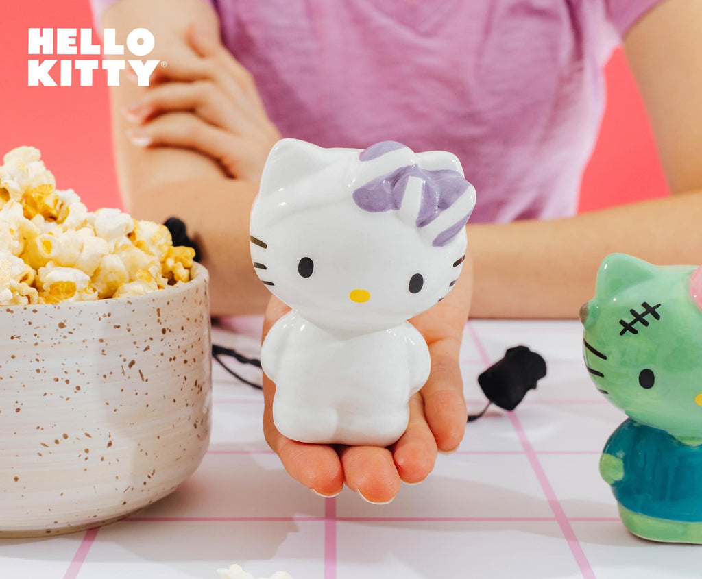 Sanrio Hello Kitty Mummy and Frankenstein Ceramic Salt and Pepper Shaker Set