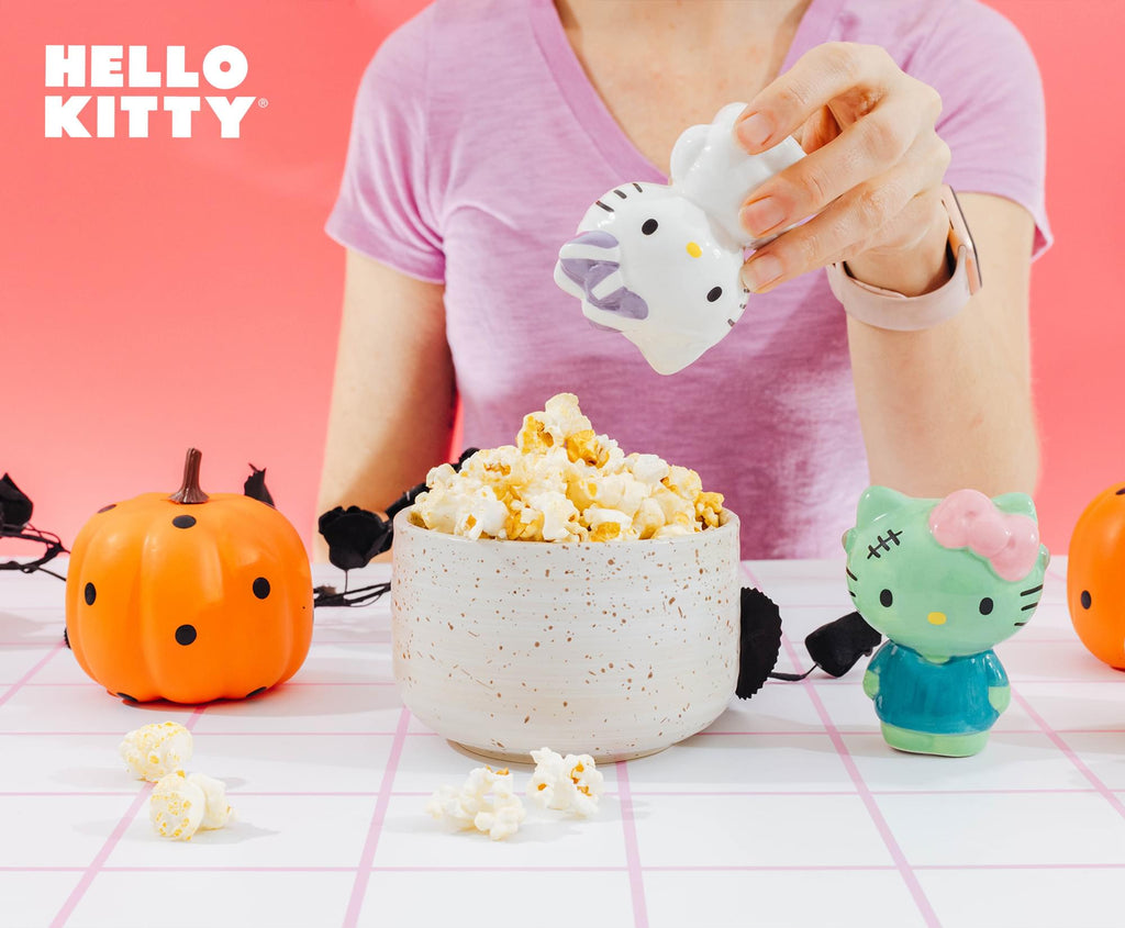 Sanrio Hello Kitty Mummy and Frankenstein Ceramic Salt and Pepper Shaker Set