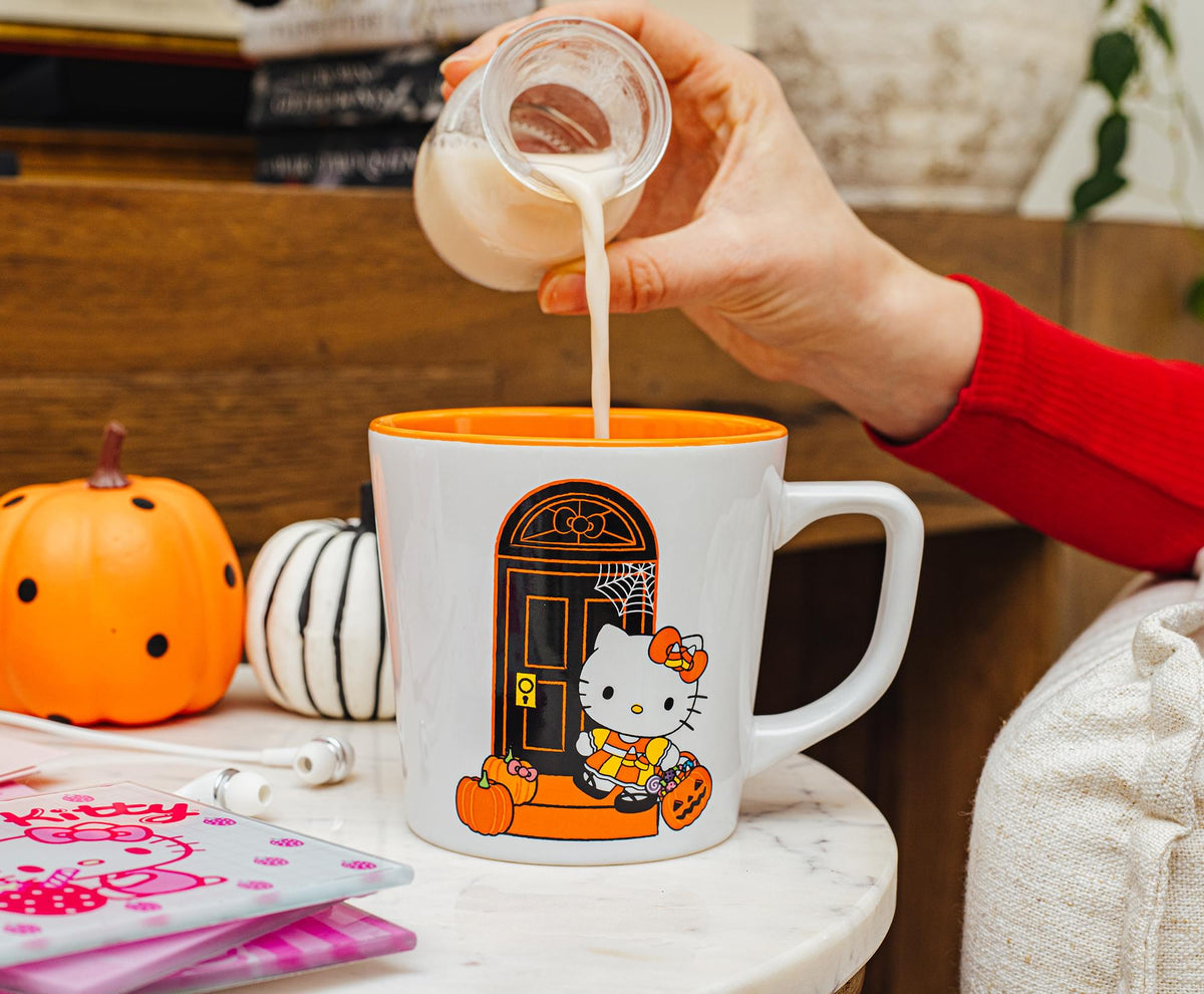 Sanrio Hello Kitty Pumpkins Ceramic Latte Mug | Holds 17 Ounces