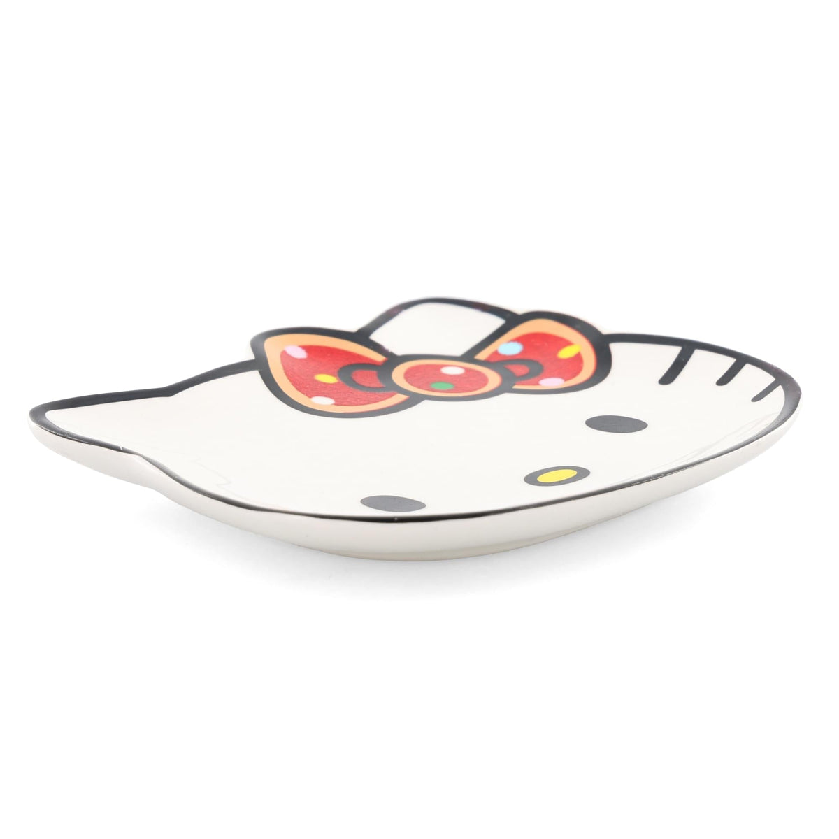 Sanrio Hello Kitty Glitter Bow Sculpted Ceramic Trinket Tray Dish