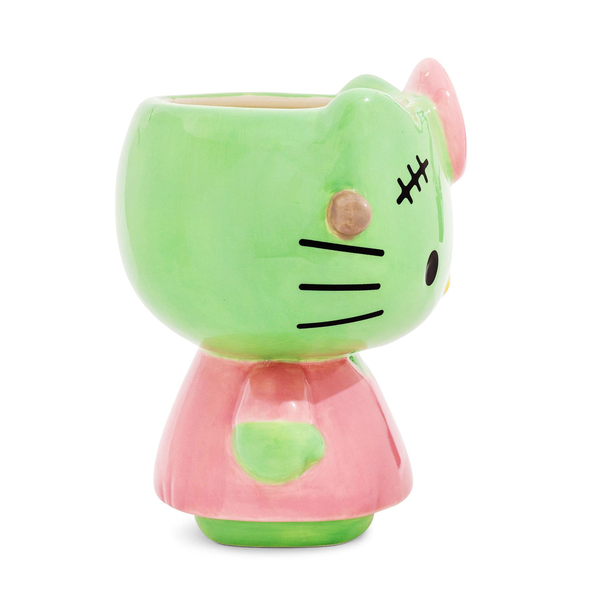 Sanrio Hello Kitty Frankenstein Pink Dress 20-Ounce Ceramic 3D Sculpted Mug