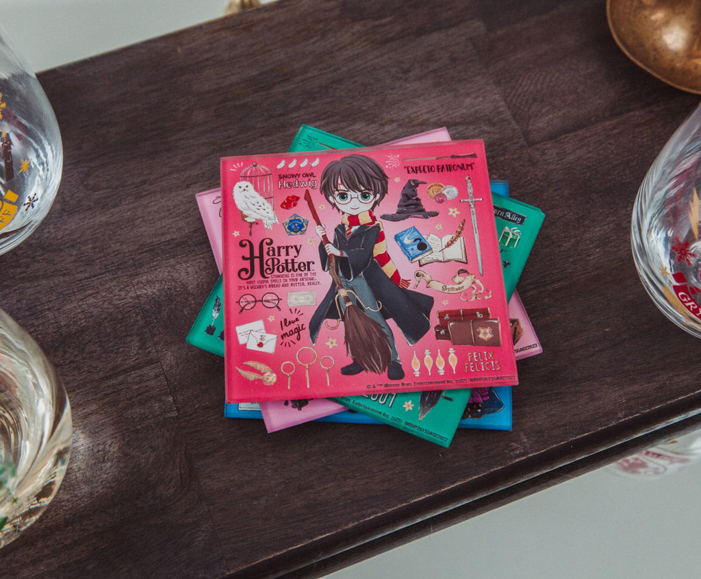 Harry Potter Magical Characters Glass Coasters | Set of 4