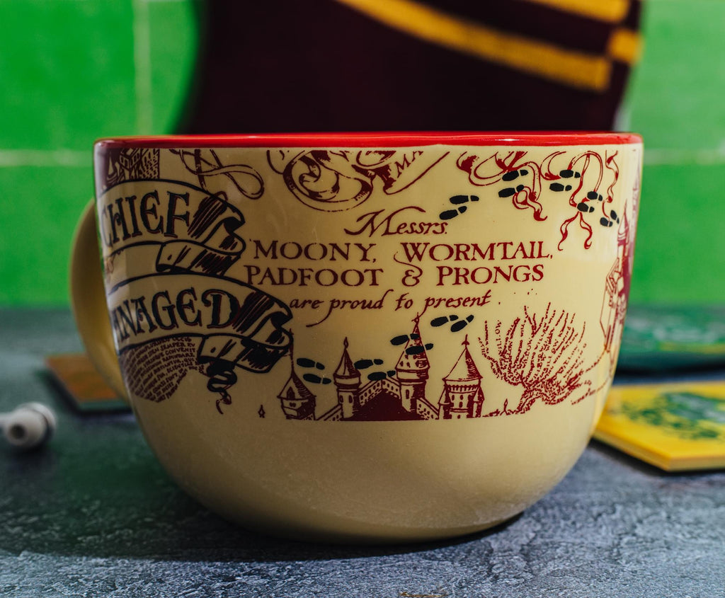 Harry Potter Marauder's Map Ceramic Soup Mug | Holds 24 Ounces