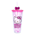Sanrio Hello Kitty Face Carnival Cup With Lid and Topper Straw | Holds 24 Ounces