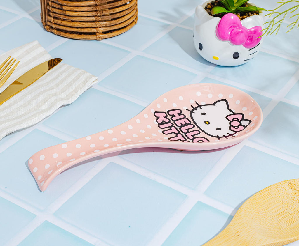 Sanrio Hello Kitty Polka Dots Ceramic Spoon Rest