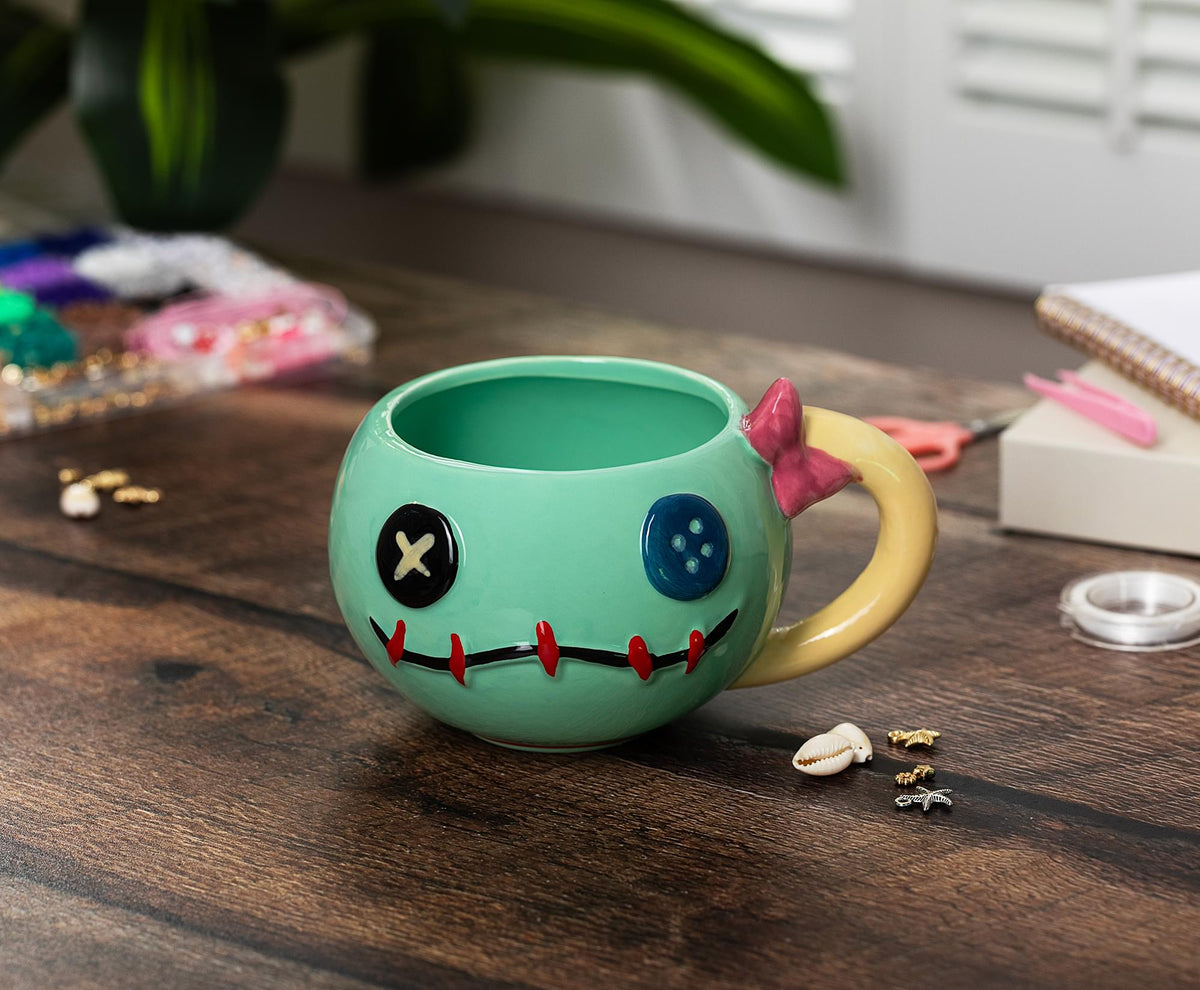 Disney Lilo & Stitch Scrump 3D Sculpted Ceramic Mug | Holds 21 Ounces