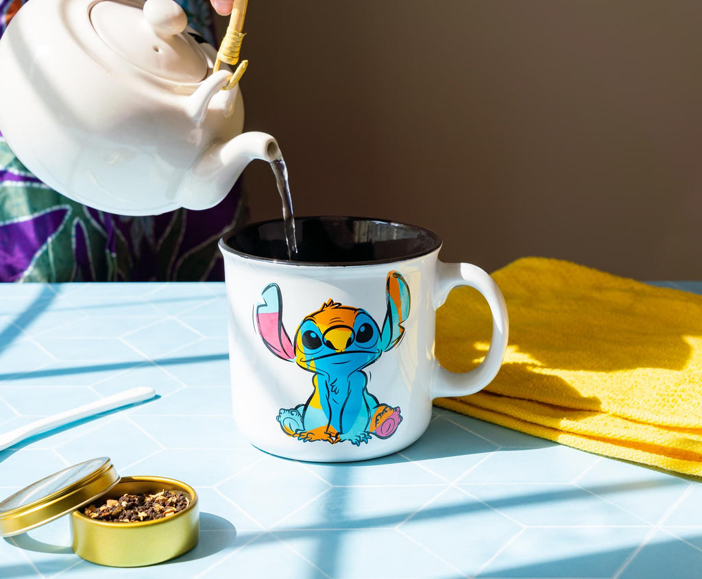 Disney Lilo & Stitch "Ohana" Ceramic Camper Mug | Holds 20 Ounces