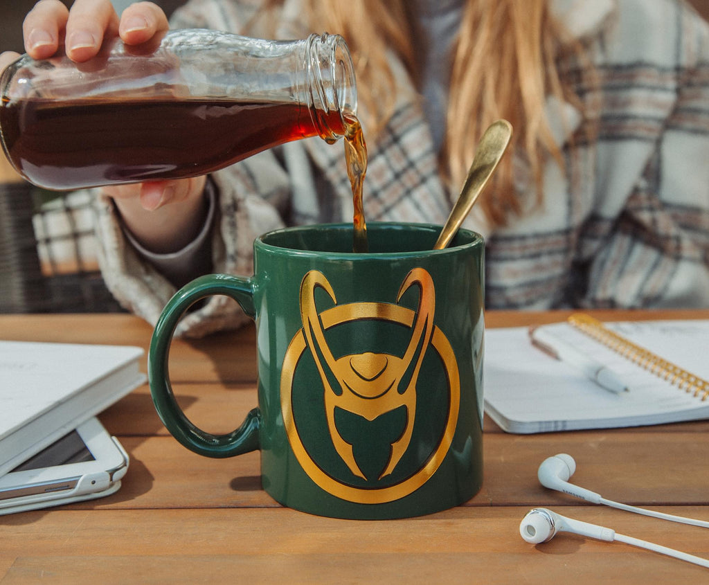 Marvel Studios Loki Foil Embossed Ceramic Mug | Holds 20 Ounces