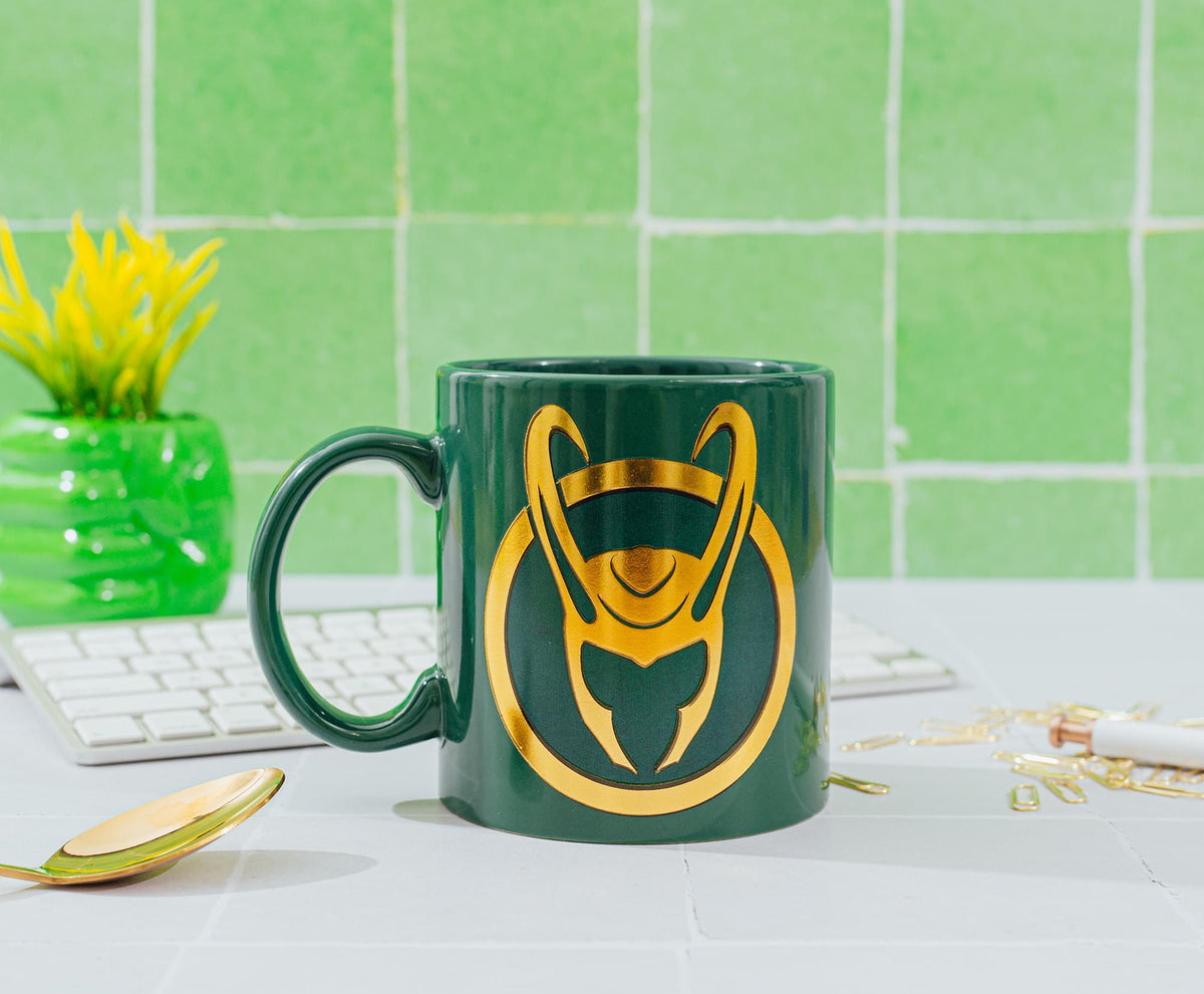 Marvel Studios Loki Foil Embossed Ceramic Mug | Holds 20 Ounces