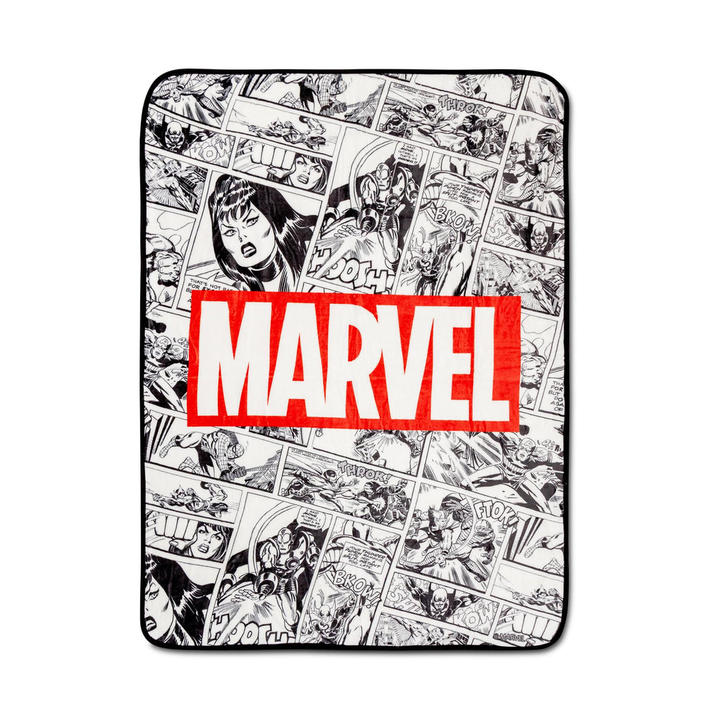 Marvel Comics Avengers Comic Panels Fleece Throw Blanket | 45 x 60 Inches