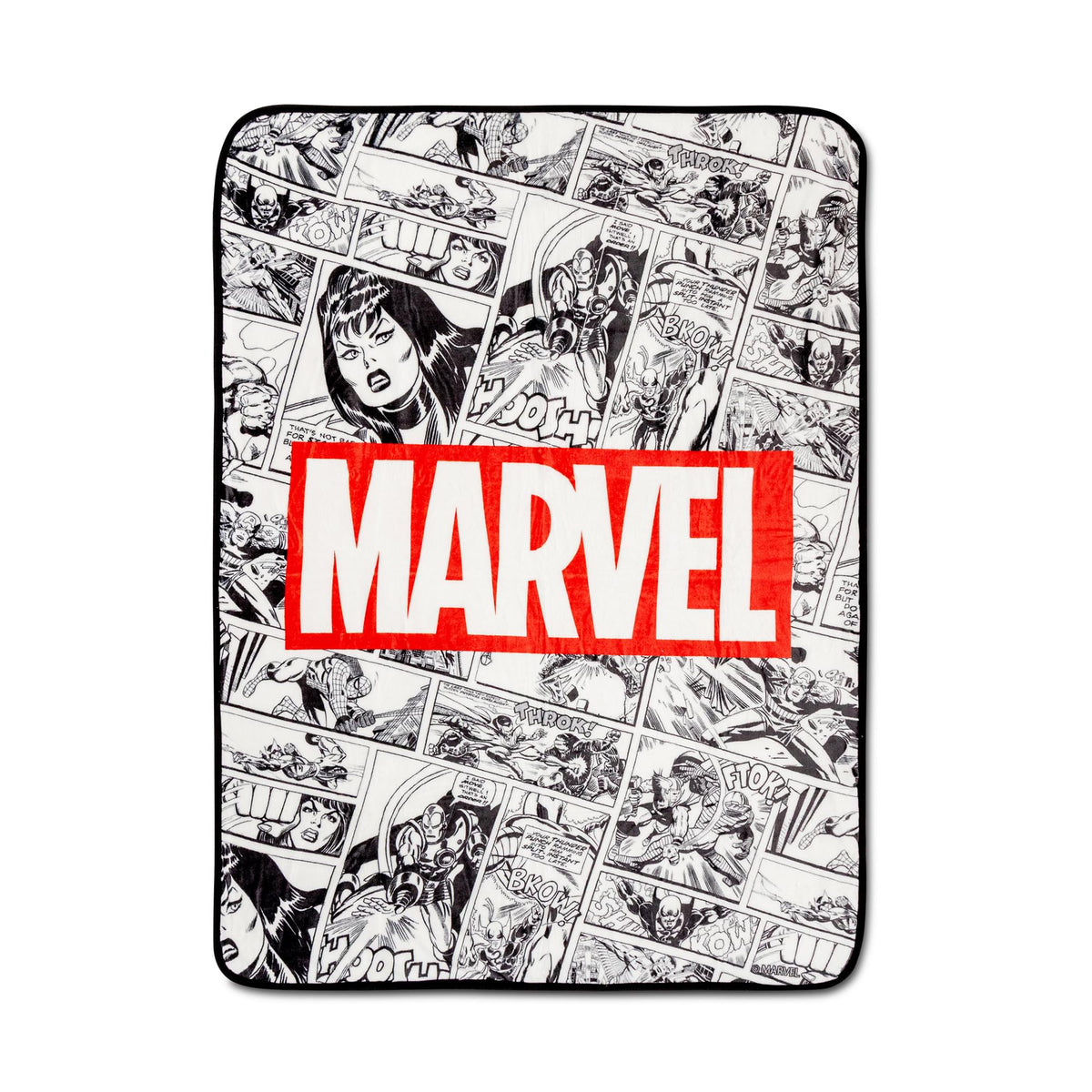 Marvel Comics Avengers Comic Panels Fleece Throw Blanket | 45 x 60 Inches