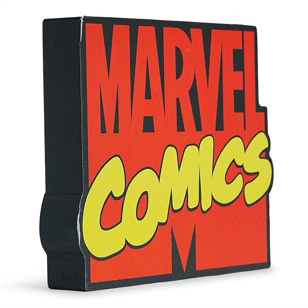Marvel Comics Logo Die-Cut Wooden Wall Art Sign | 7 x 8 Inches