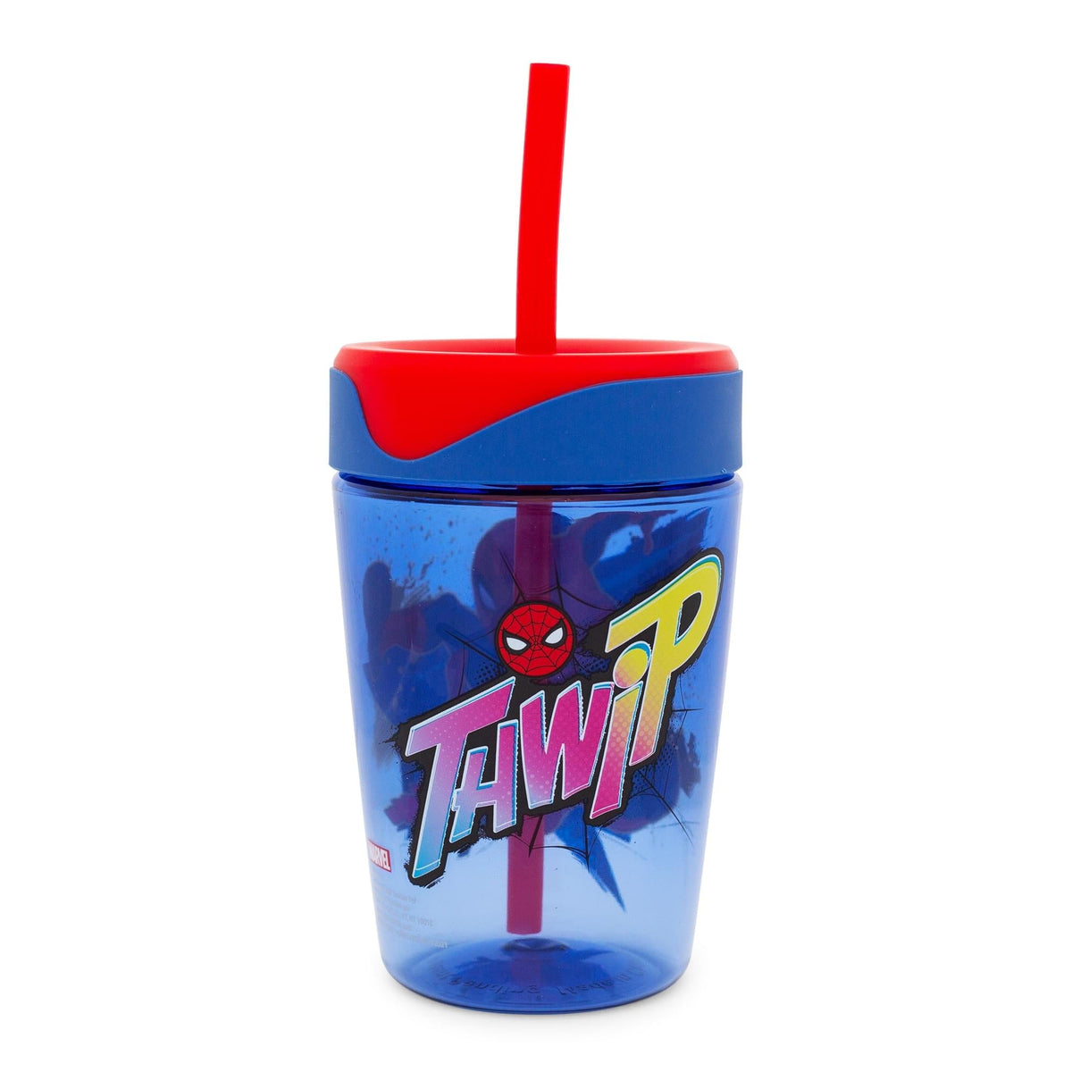 Marvel Spider-Man "Thwip" Kids Spill-Proof Tumbler With Straw | Holds 18 Ounces