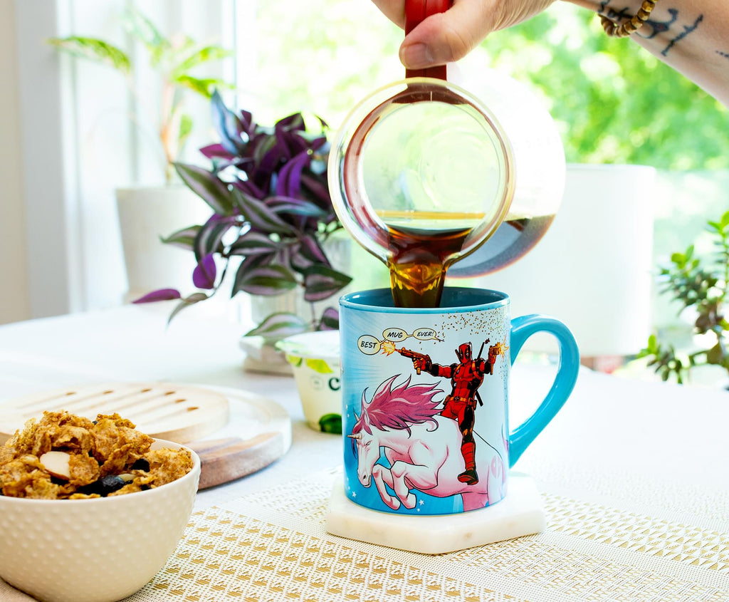 Marvel Comics Deadpool "Best Mug Ever" Ceramic Mug | Holds 14 Ounces