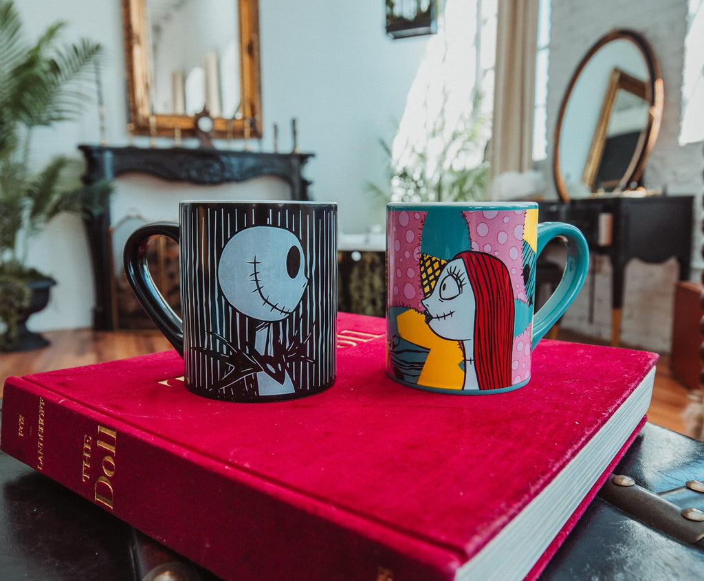 Disney Nightmare Before Christmas Jack and Sally "Meant To Be" Ceramic Mug Set