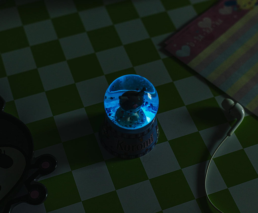 Sanrio Kuromi Mini Light-Up Snow Globe | 3 Inches Tall