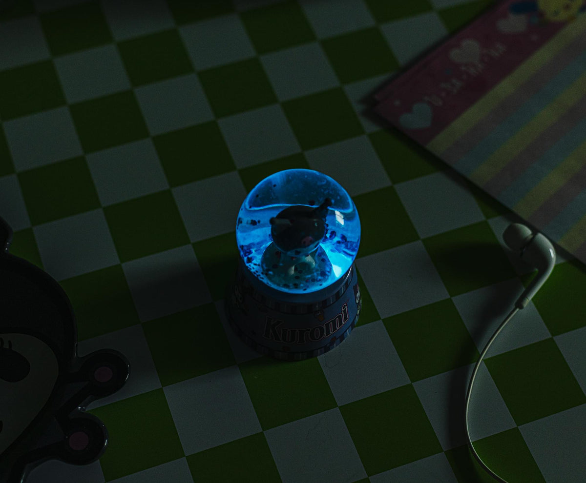 Sanrio Kuromi Mini Light-Up Snow Globe | 3 Inches Tall