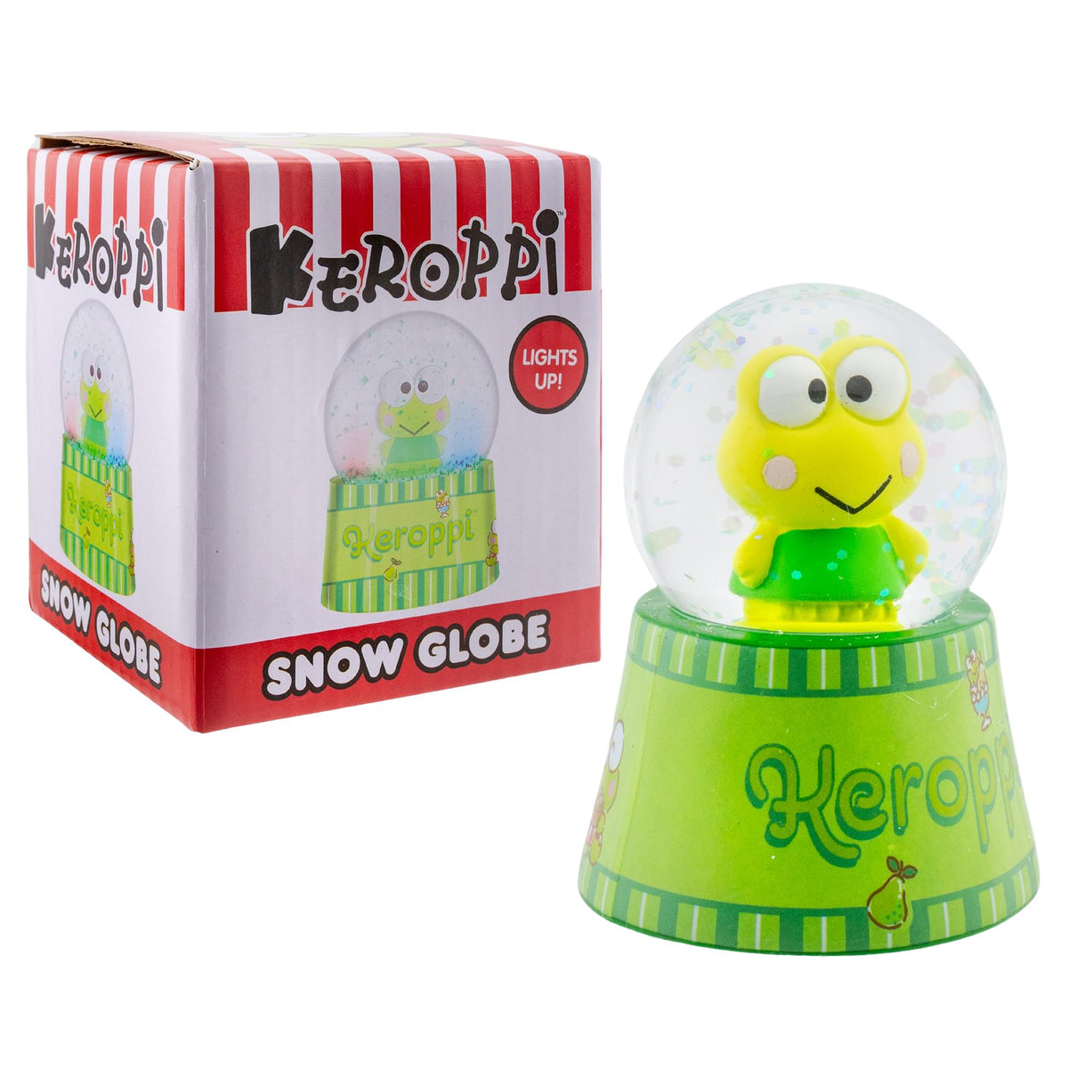 Sanrio Keroppi Mini Light-Up Snow Globe | 3 Inches Tall