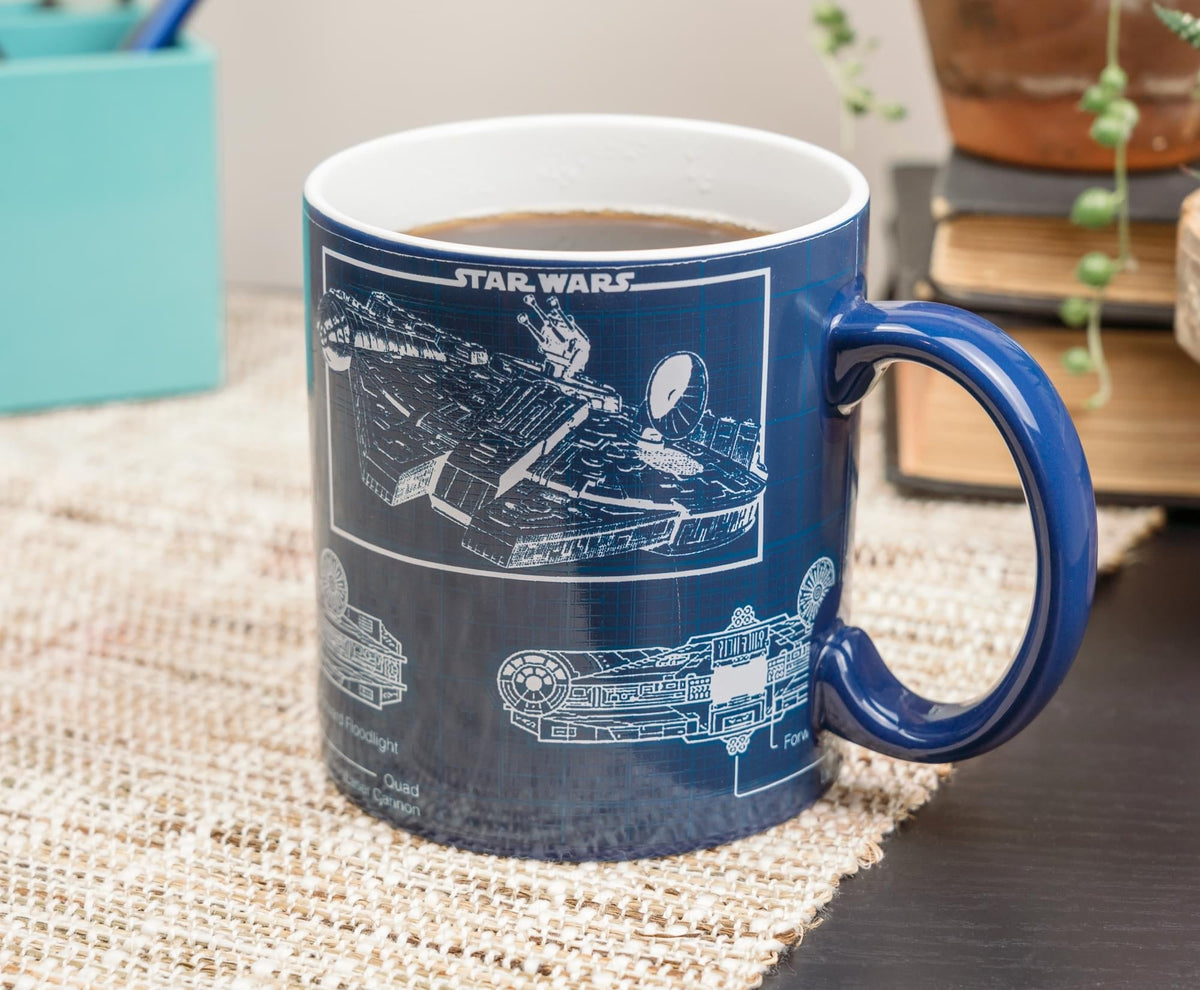 Star Wars Millennium Falcon Schematics Ceramic Mug | Holds 20 Ounces