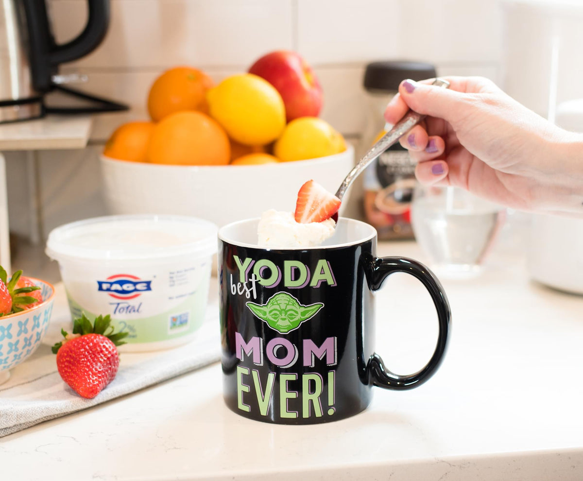 Star Wars "Yoda Best Mom Ever" Ceramic Mug | Holds 20 Ounces | Toynk Exclusive