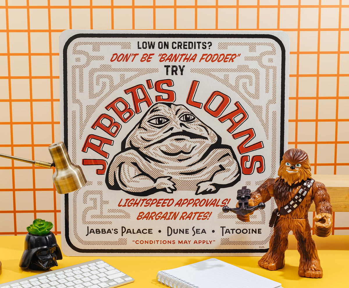 Star Wars "Jabba's Loans" Tin Sign | 20 x 20 Inches