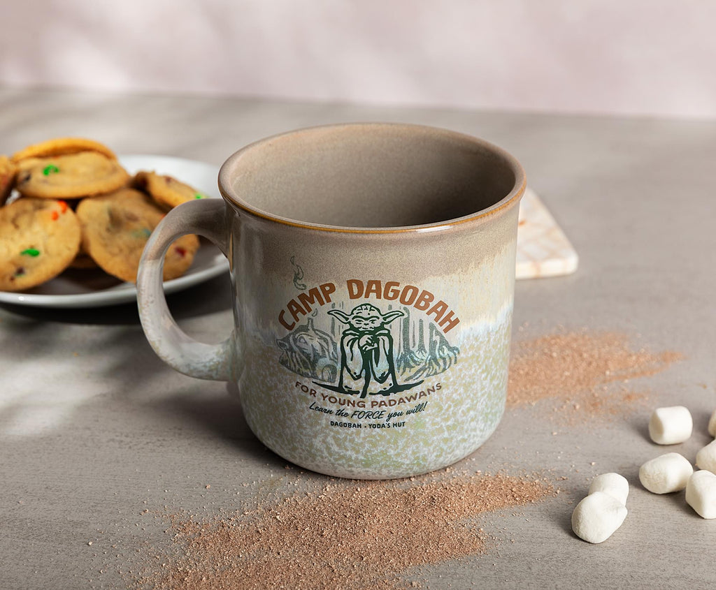 Star Wars Yoda "Camp Dagobah" 20-Ounce Reactive Glaze Ceramic Camper Mug
