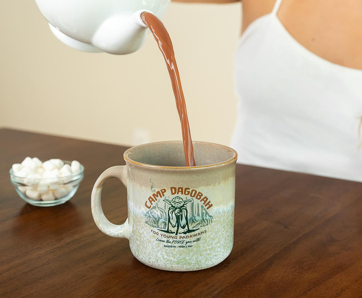 Star Wars Yoda "Camp Dagobah" 20-Ounce Reactive Glaze Ceramic Camper Mug