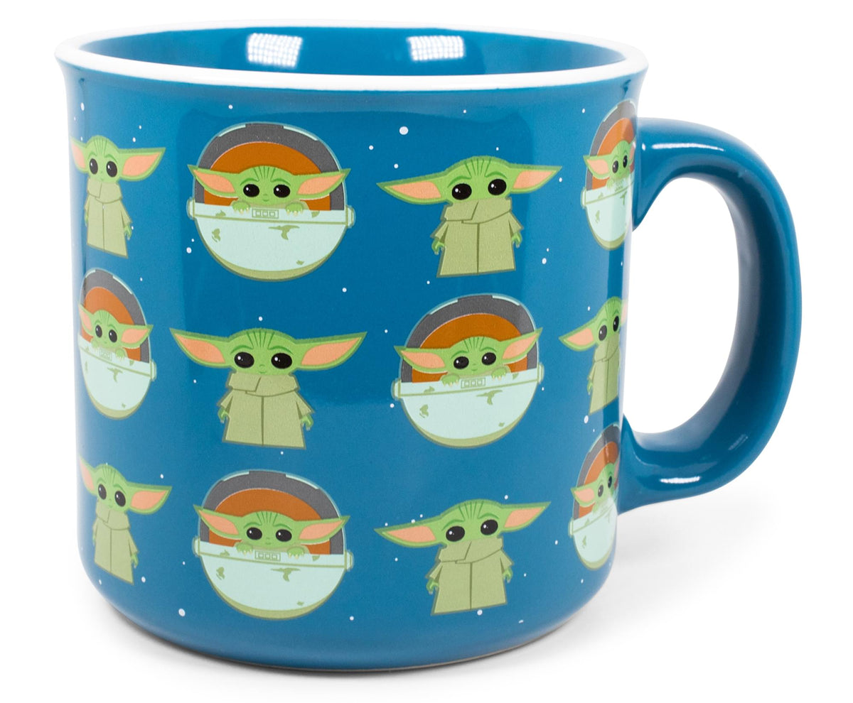 Star Wars: The Mandalorian Chibi Grogu Ceramic Camper Mug | Holds 20 Ounces