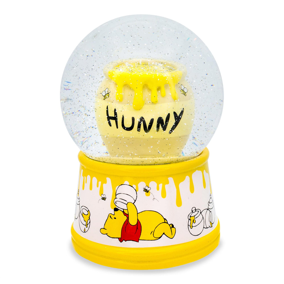 Disney Winnie The Pooh Hunny Pot Light-Up Snow Globe | 6 Inches Tall