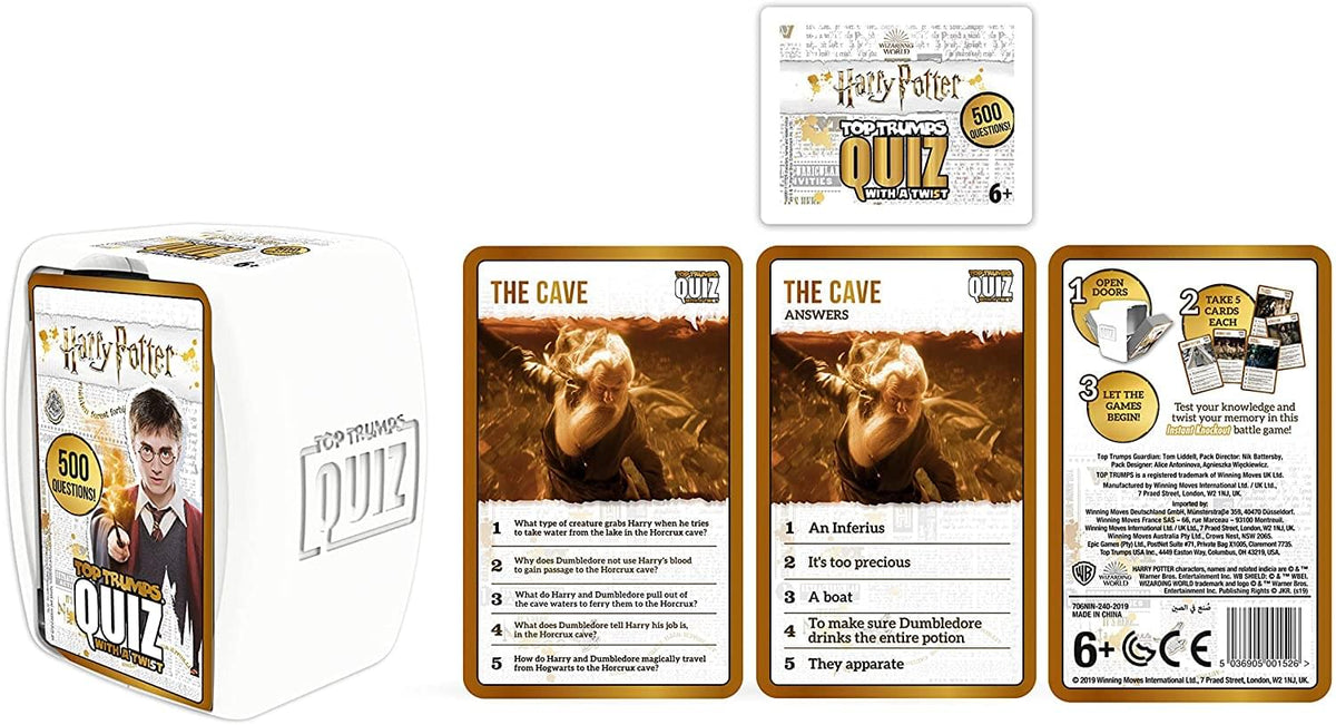 Harry Potter Top Trumps Quiz With A Twist Card Game