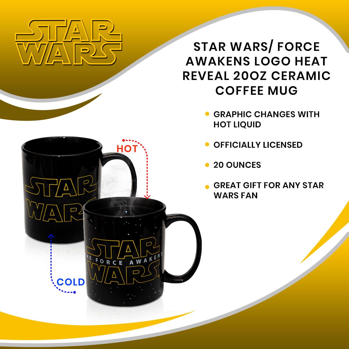 Star Wars The Force Awakens - 20oz Heat-Reveal Ceramic Mug