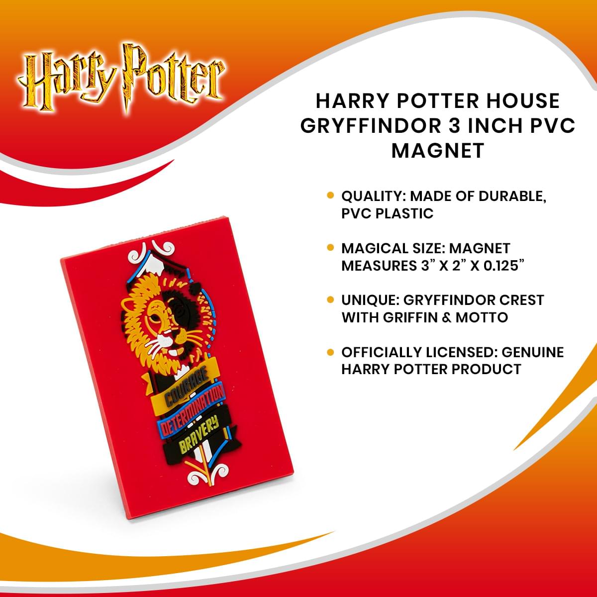 Harry Potter House Gryffindor 3 Inch PVC Magnet