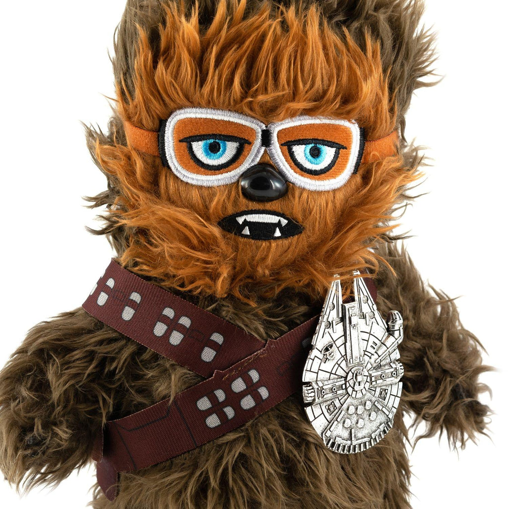 Star Wars Chewbacca Interactive Walk N' Roar | Moves & Makes Noise | 12" Plush w/ Millennium Falcon Pin