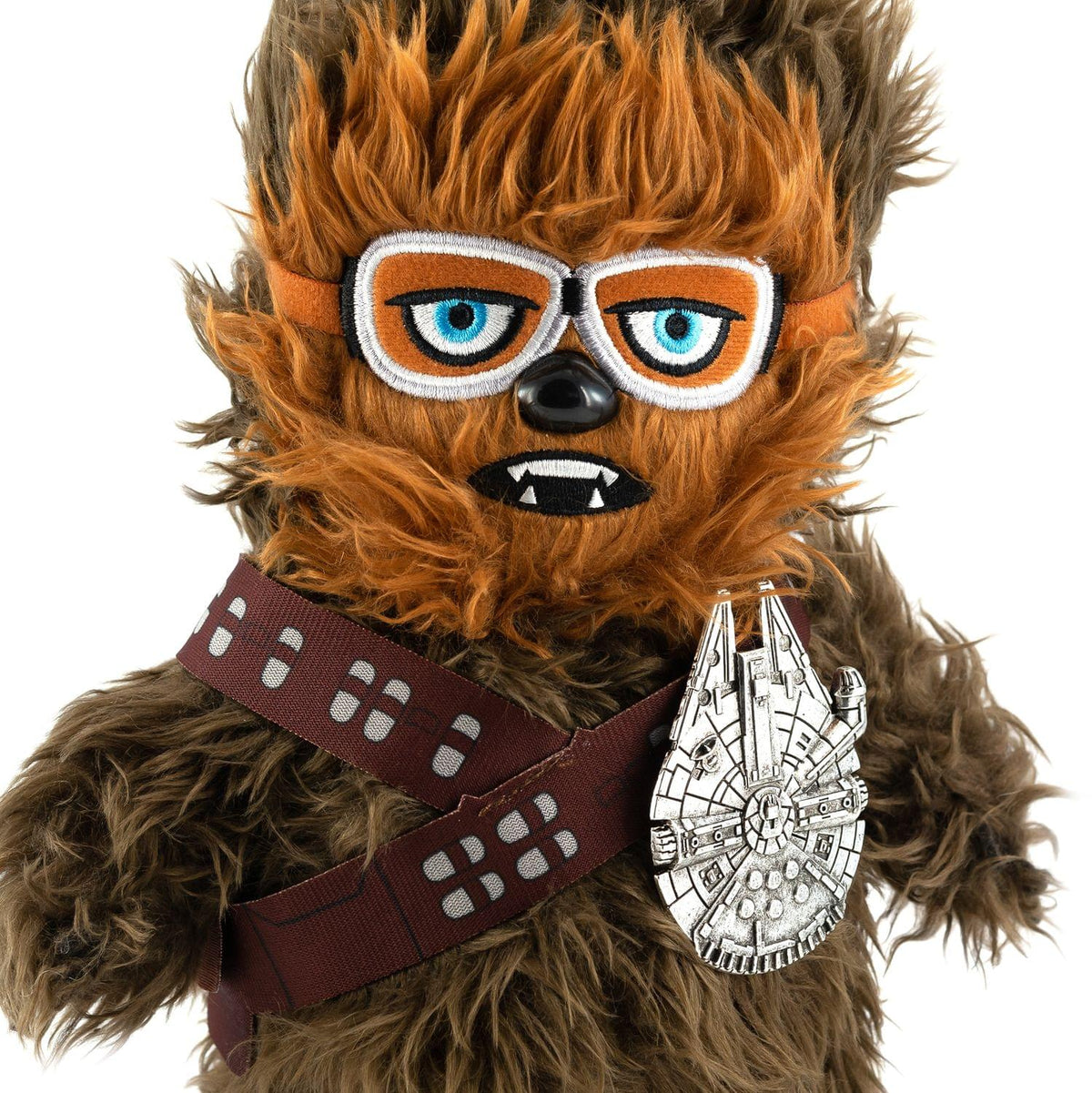 Star Wars Chewbacca Interactive Walk N' Roar | Moves & Makes Noise | 12" Plush w/ Millennium Falcon Pin