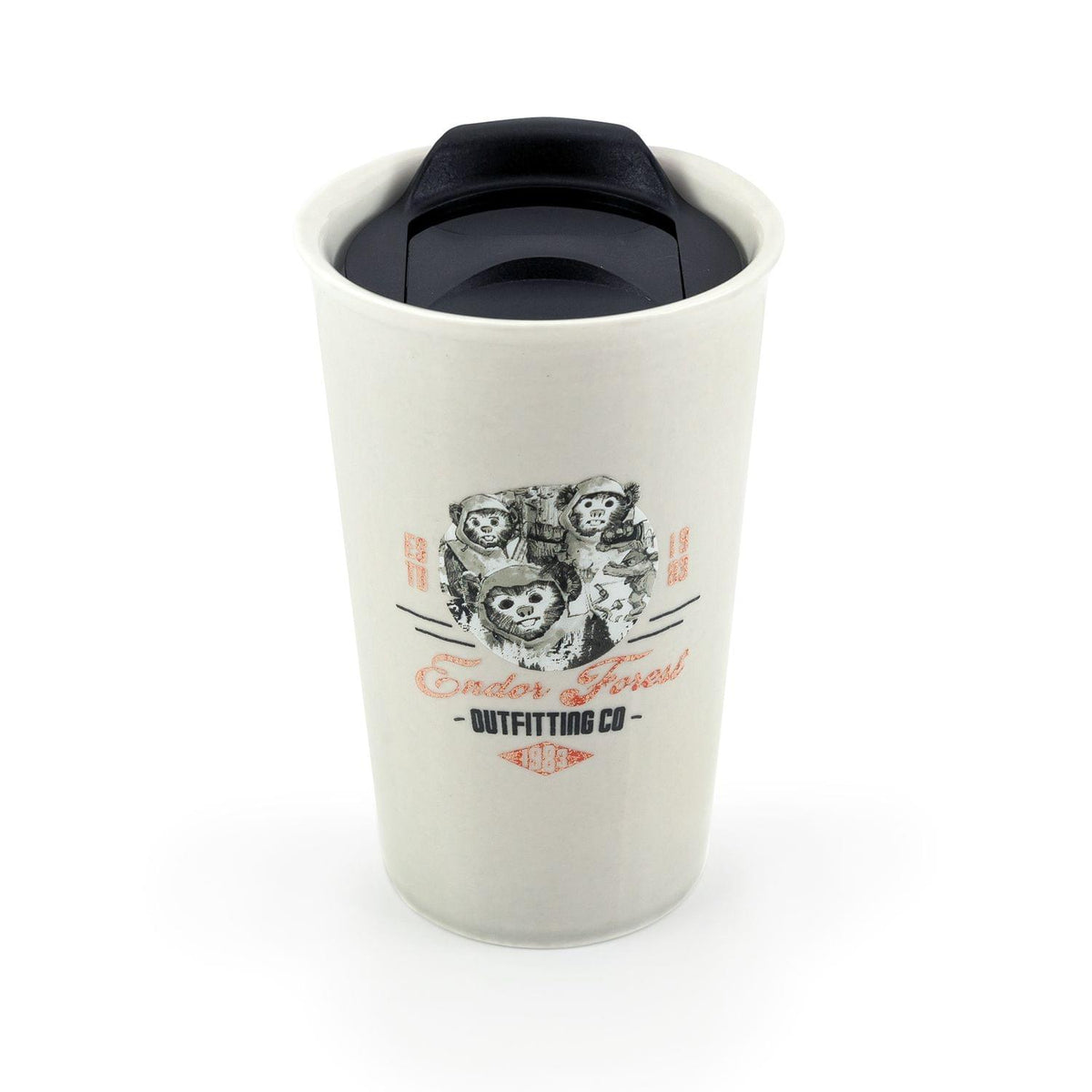 Star Wars Ewok Ceramic Mug With Lid | Endor Forest Outfitting Co. | 12 Ounces
