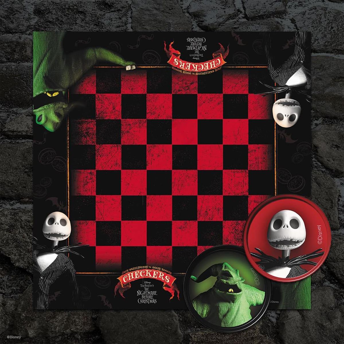 Disney Nightmare Before Christmas Checkers Game