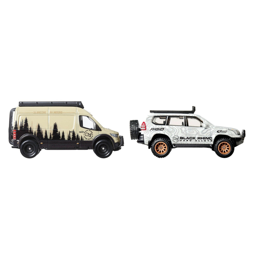 Hot Wheels Premium Car Culture 2-Pack - '05 Toyota Land Cruiser Prado & Mercedes Benz Sprinter Tourer