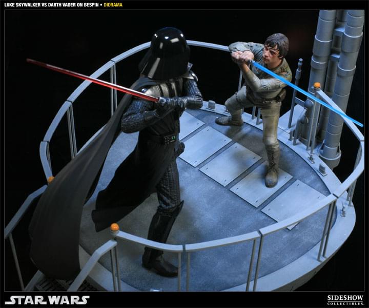 Star Wars Luke Vs Vader On Bespin Polystone Diorama Statue