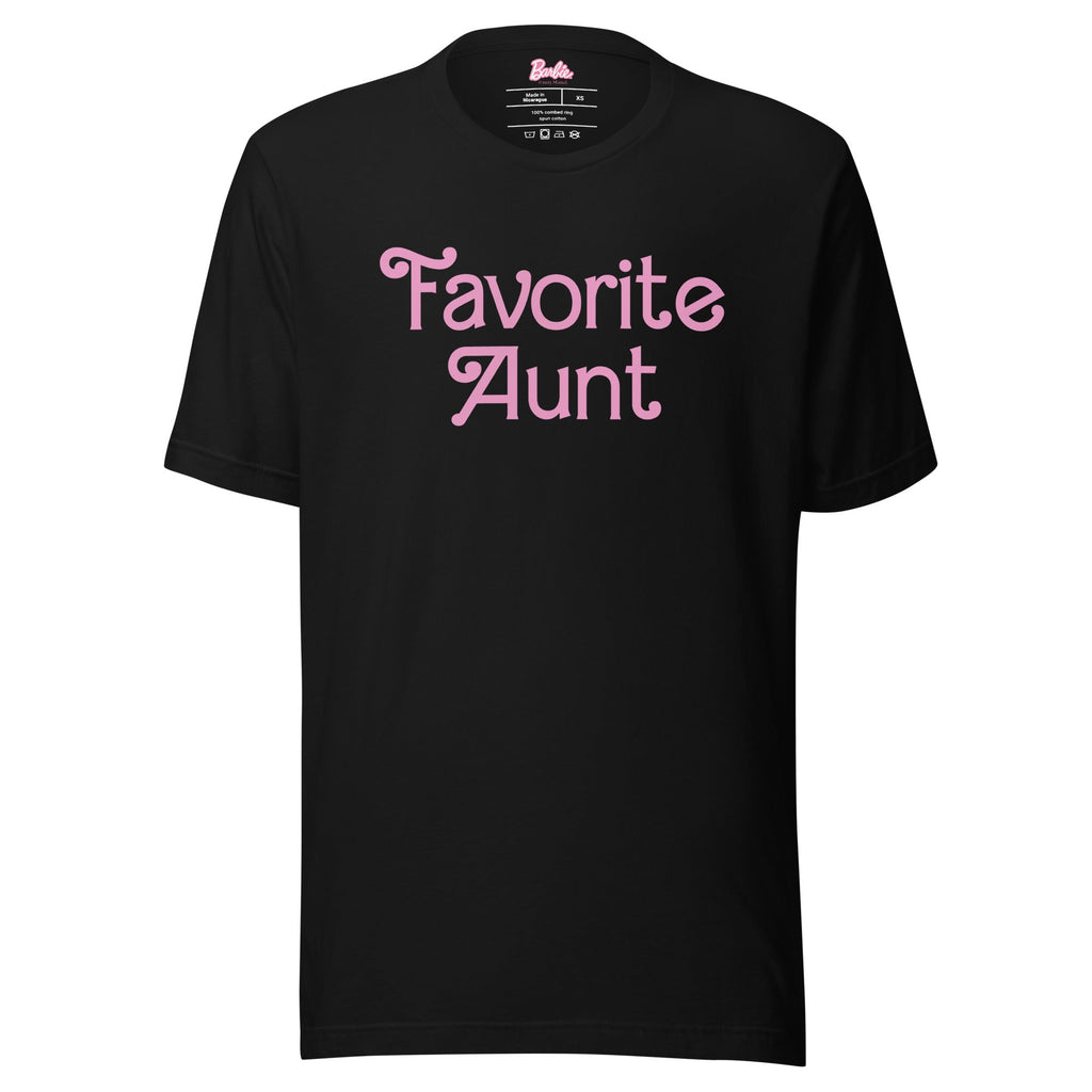 Barbie Favorite Aunt Black T-Shirt