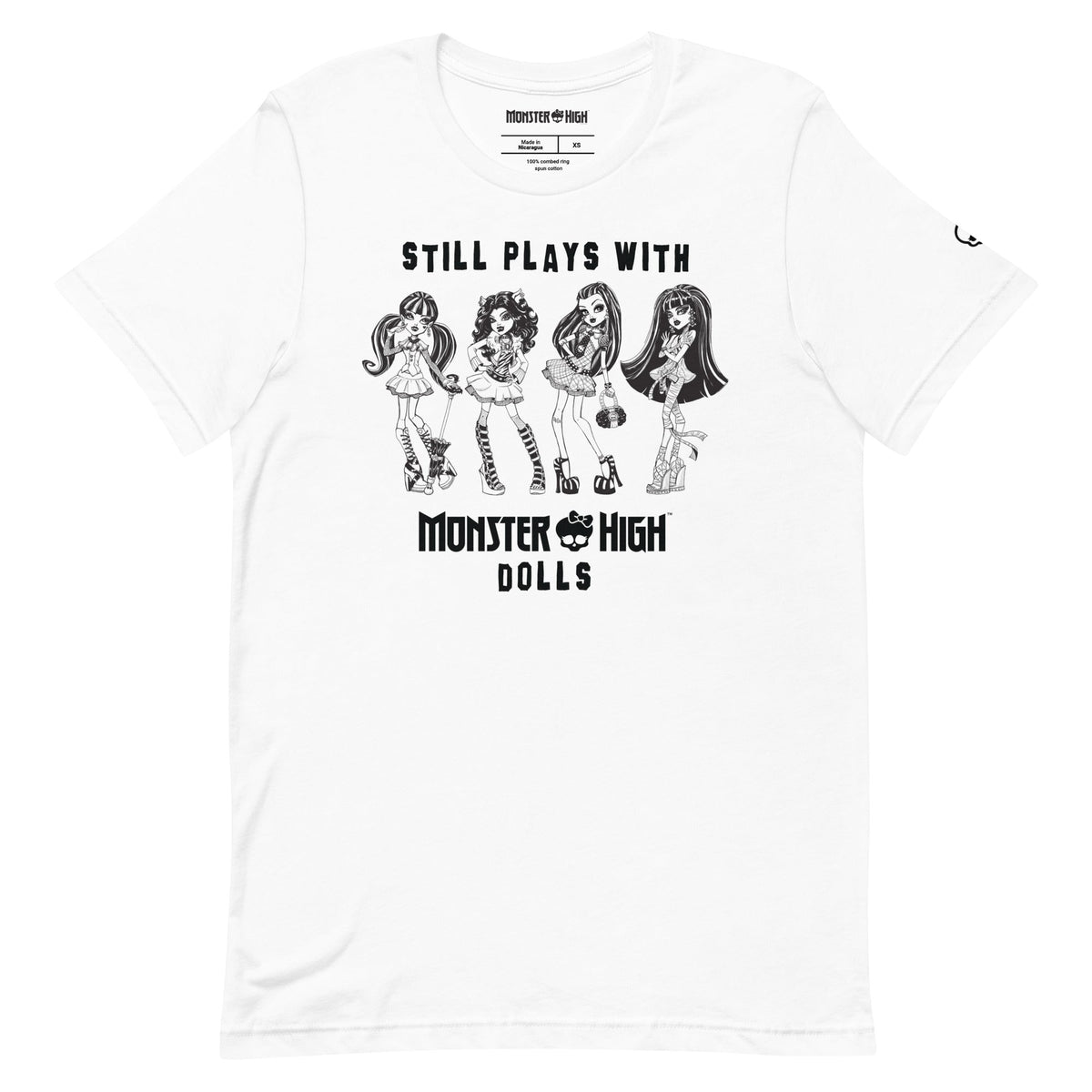 Monster High Still Plays with Monster High Dolls White T-Shirt